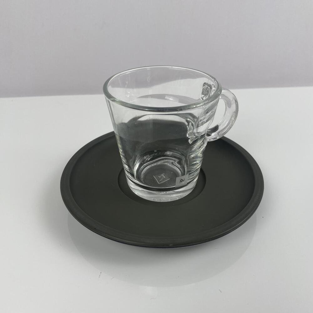 Nespresso Glass Espresso Cup & Saucer Set of 4